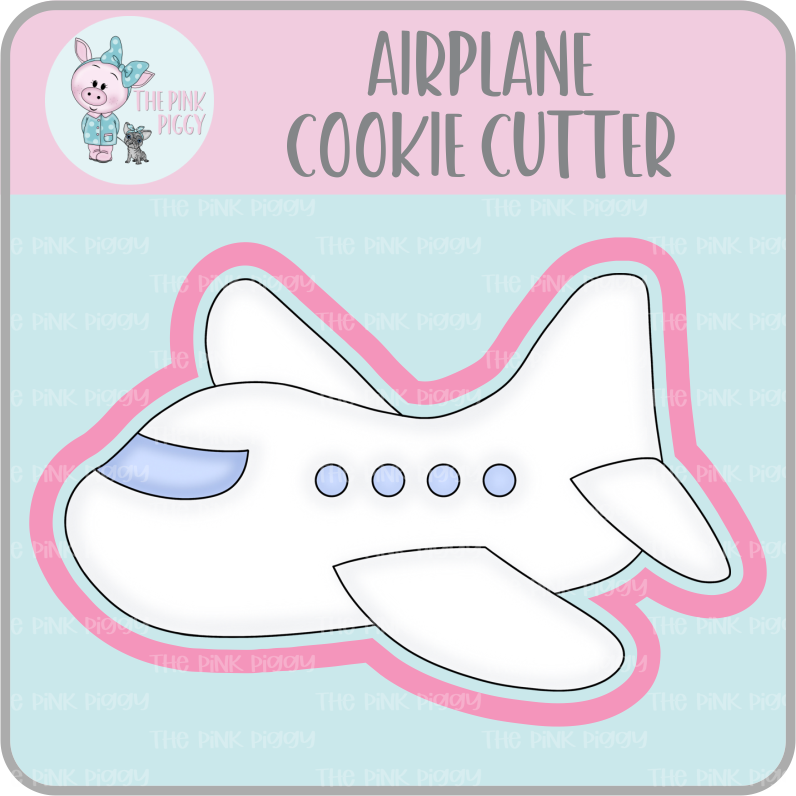 Chunky Airplane Cookie Cutter & STL File