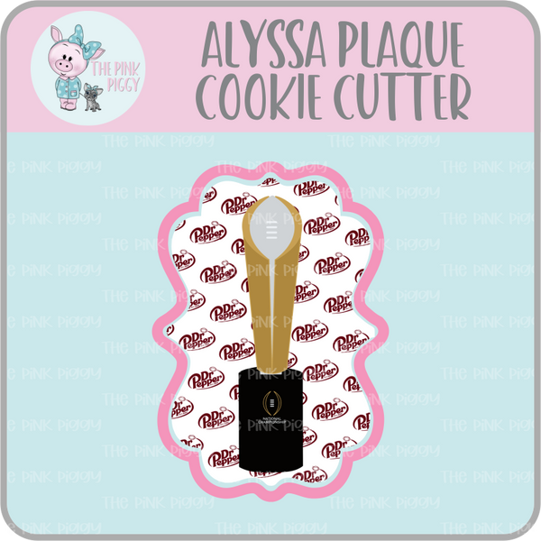 Alyssa Plaque Cookie Cutter STL File