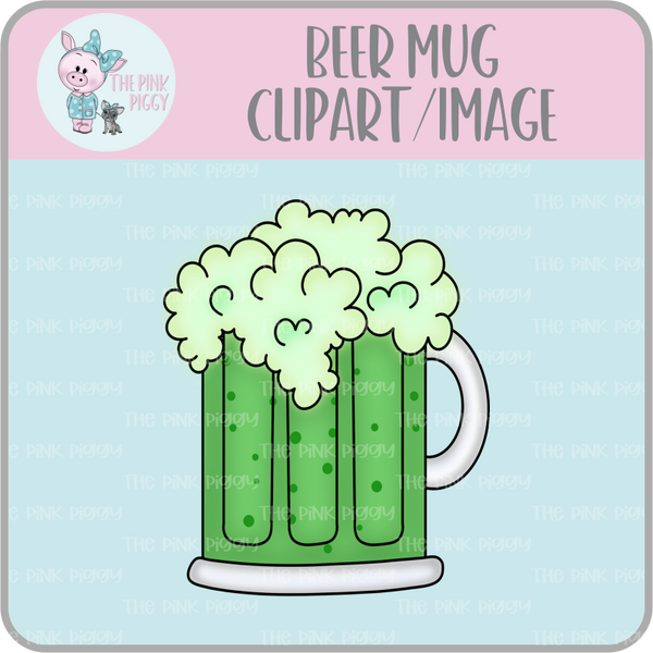 Beer Mug Clipart/Image/Printer File for Eddie