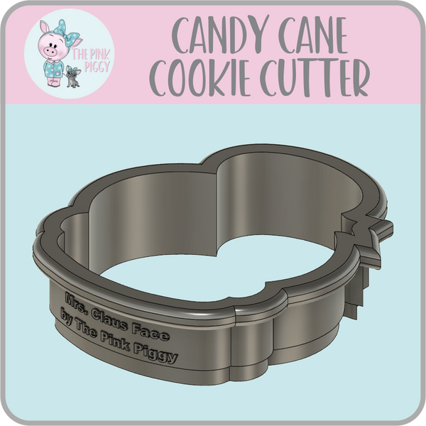 Candy Cane Cookie Cutter STL File