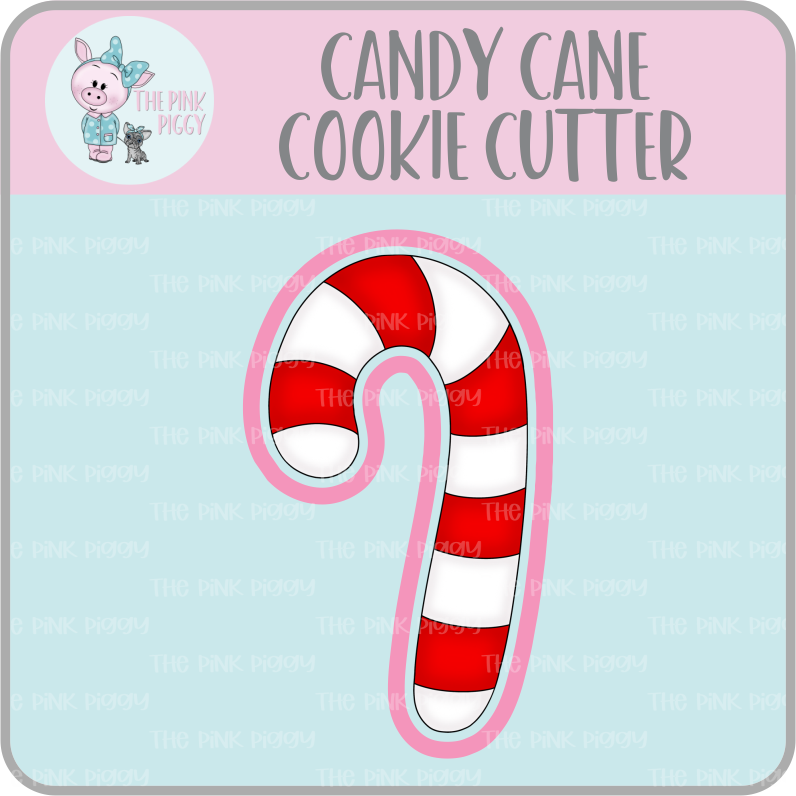 Candy Cane Cookie Cutter STL File