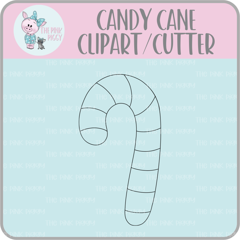 PYO Candy Cane Clipart/Image/Printer File for Eddie