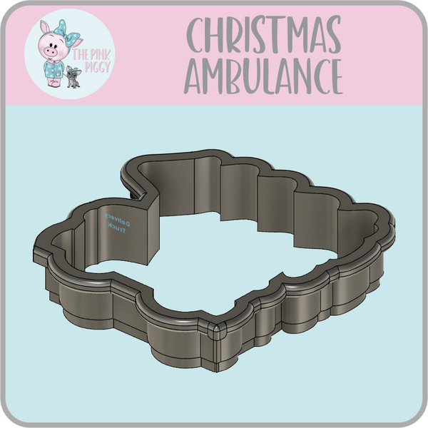 Christmas Ambulance Cookie Cutter & STL File