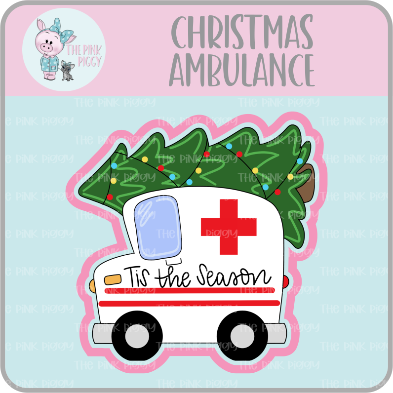 Christmas Ambulance Cookie Cutter & STL File