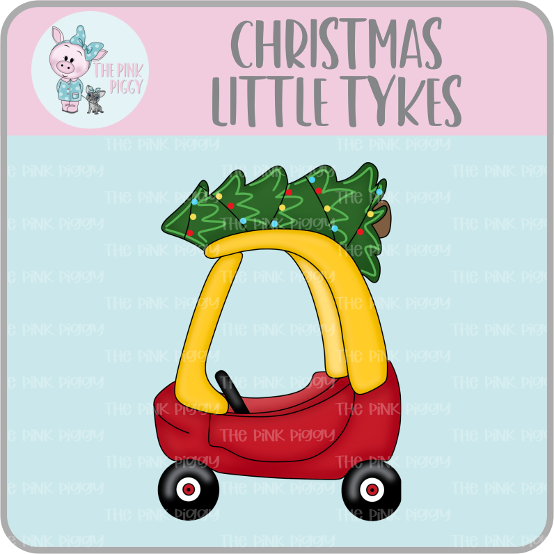 Christmas Little Tykes Car Clipart/Image/Printer File for Eddie