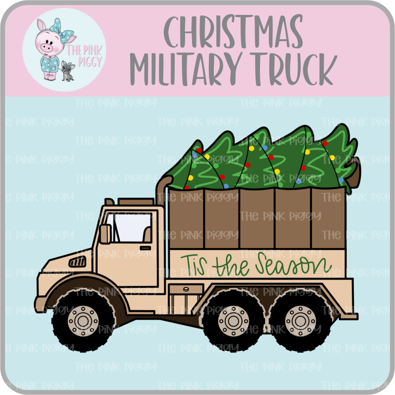 Christmas Military Truck Clipart/Image/Printer File for Eddie