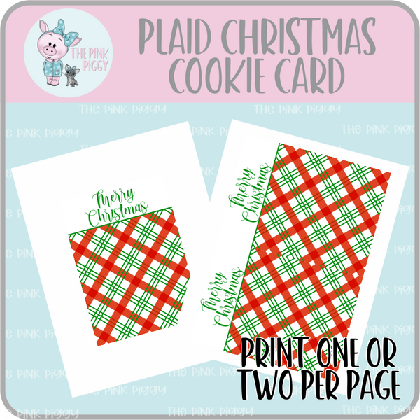 Christmas Plaid Cookie Card