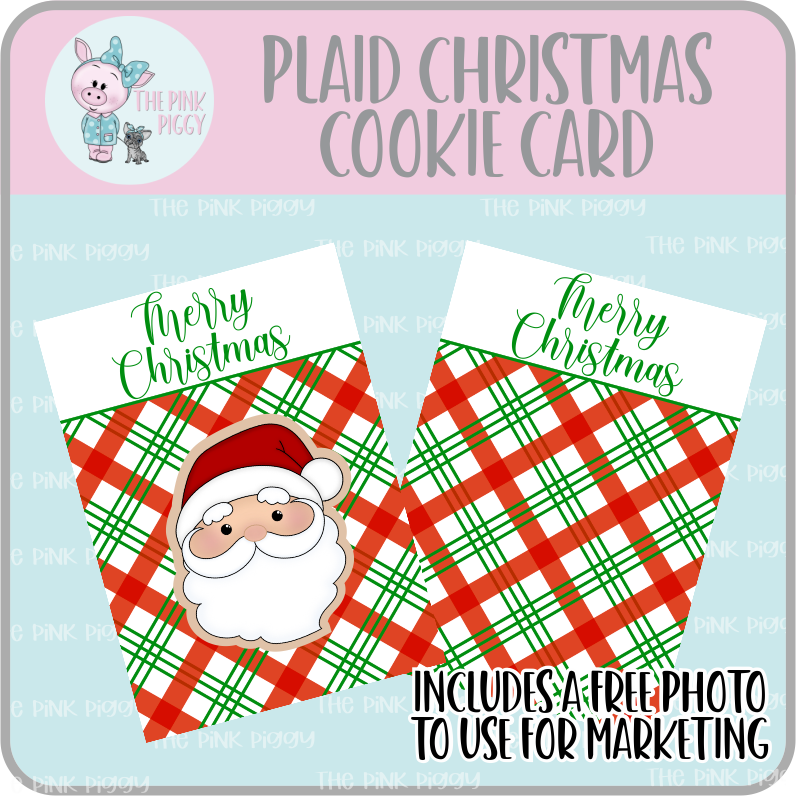 Christmas Plaid Cookie Card