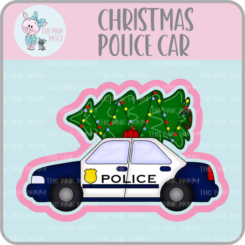 Christmas Police Car Cookie Cutter