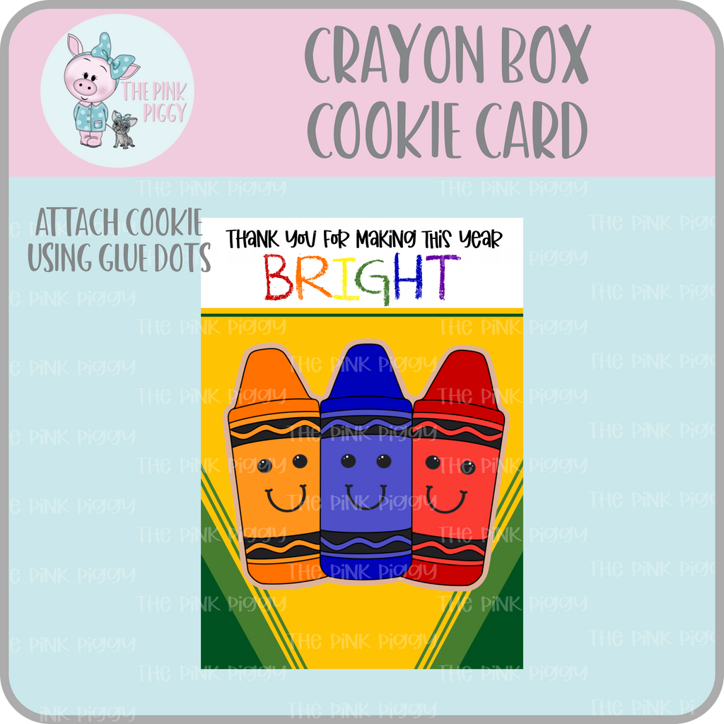 Crayon Box Cookie Card