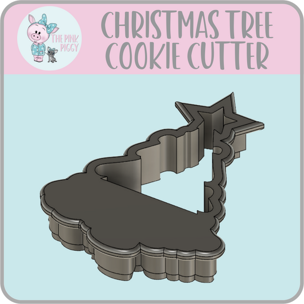 Decorated Christmas Tree Cookie Cutter & STL File