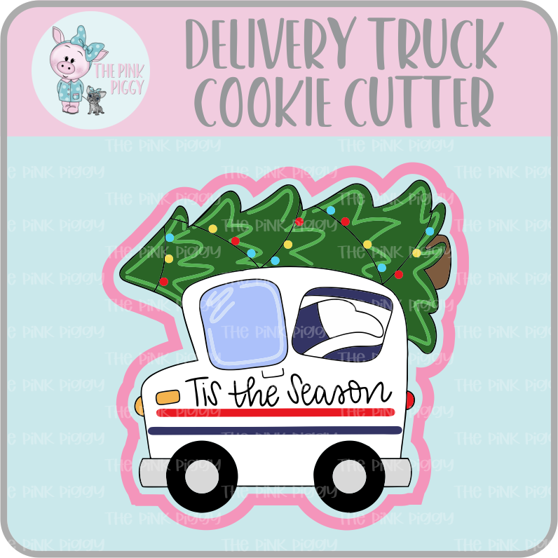 Christmas Delivery Truck Cookie Cutter & STL File