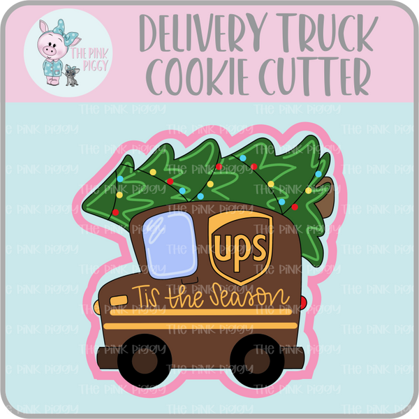 Christmas Delivery Truck Cookie Cutter & STL File