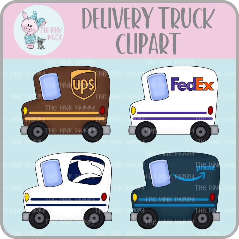 Delivery Trucks Clipart/Image/Printer File for Eddie