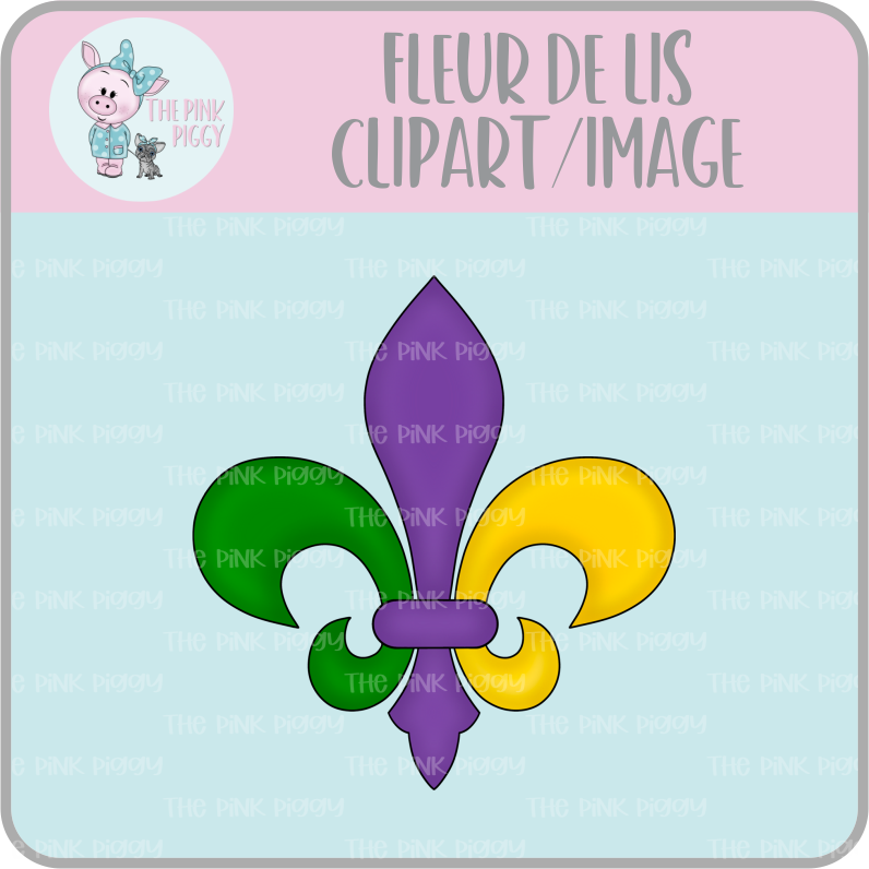 Fleur de Lis Clipart/Image/Printer File for Eddie