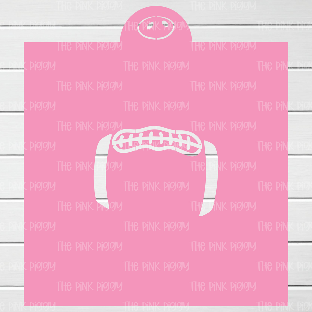 Football Cookie Stencil & Digital SVG File