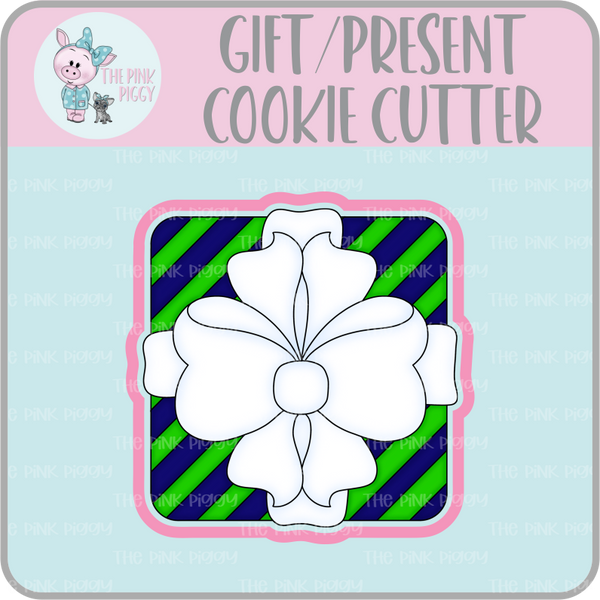 Gift with Bow Cookie Cutter STL File