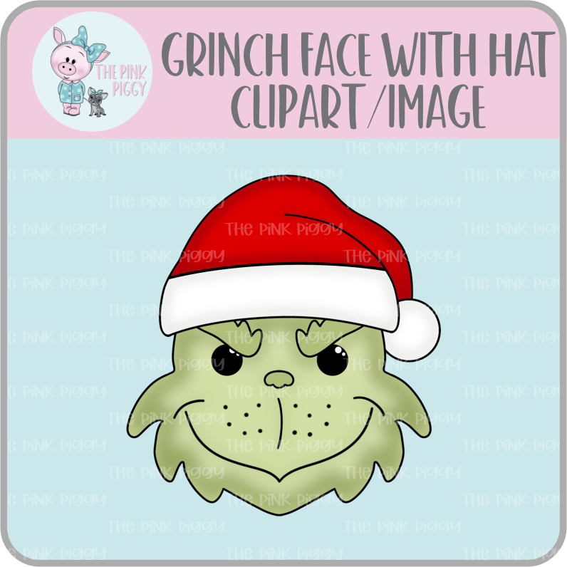 Grinch Face Clipart/Image/Printer File for Eddie