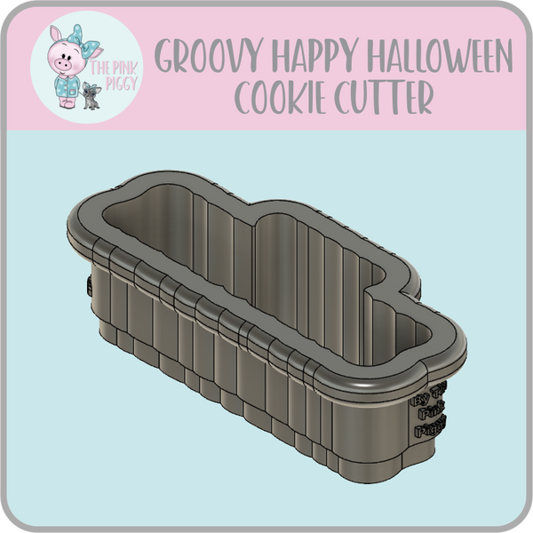 Groovy Happy Halloween Cookie Cutter & STL File