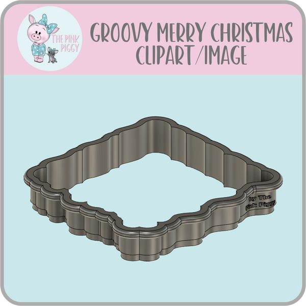 Groovy Merry Christmas Cookie Cutter & STL File