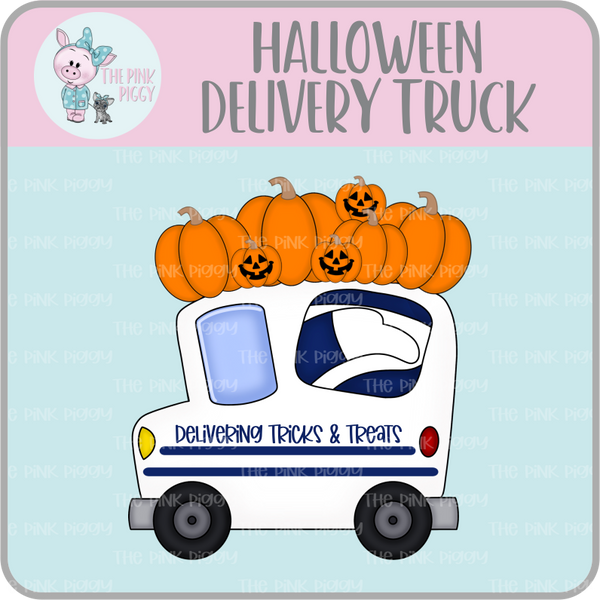 Halloween Delivery Truck Clipart/Image/Printer File for Eddie