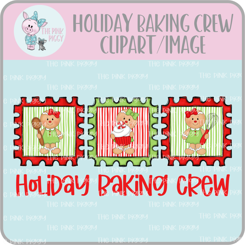 Holiday Baking Crew Trio Clipart/Image