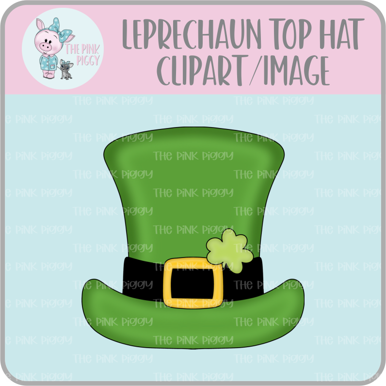 Leprechaun Top Hat Clipart/Image/Printer File for Eddie