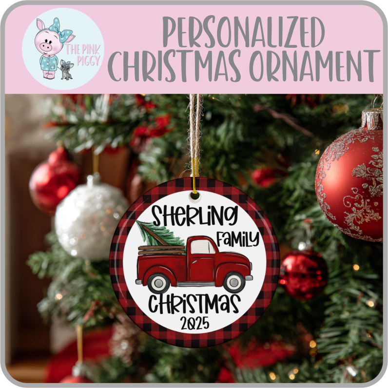 Personalized Ceramic Christmas Ornament
