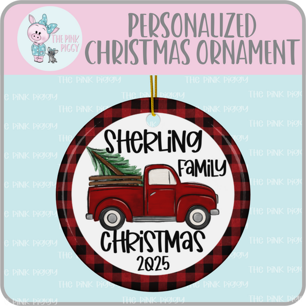 Personalized Ceramic Christmas Ornament