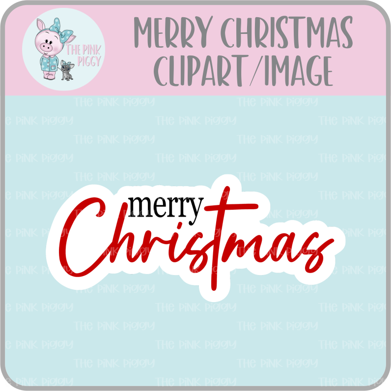 Merry Christmas Clipart/Image/Printer File for Eddie