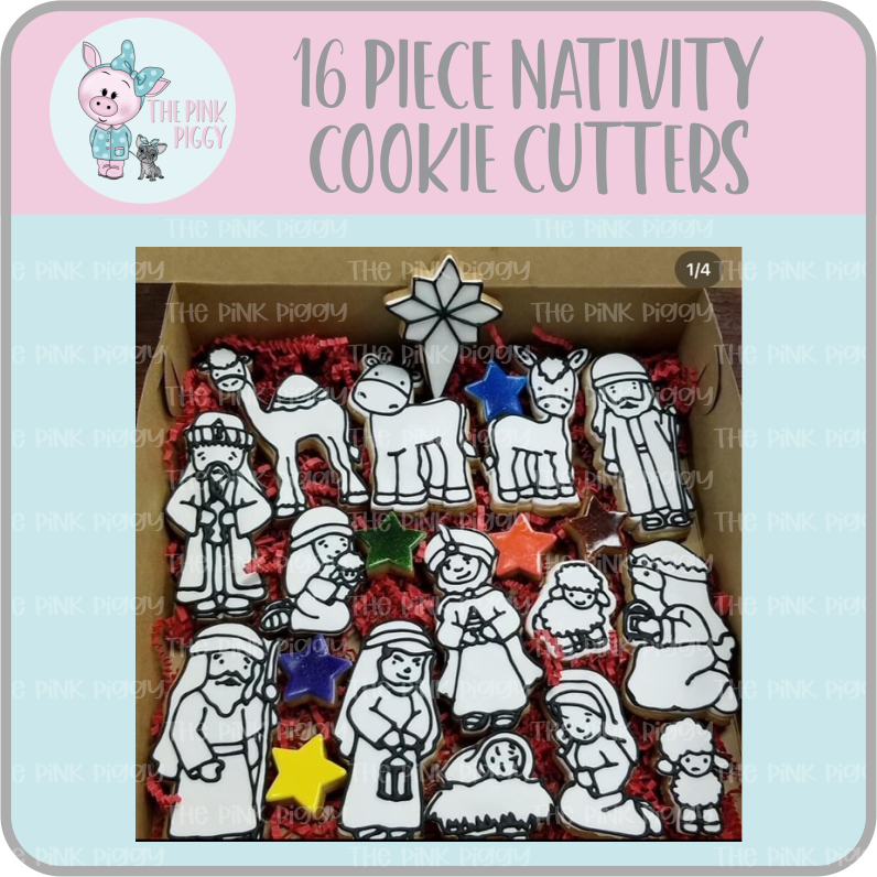 Nativity 16 Piece Cookie Cutter Set