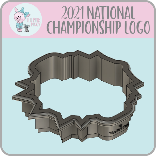 2021 National Championship Logo Cookie Cutter & STL File