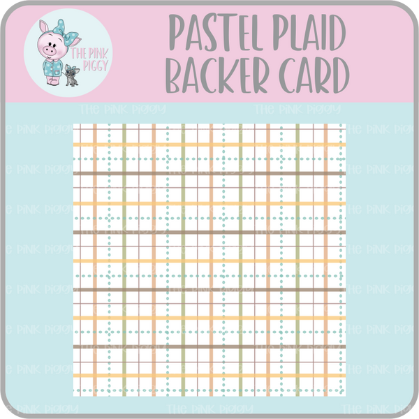 Pastel Plaid Cookie Card