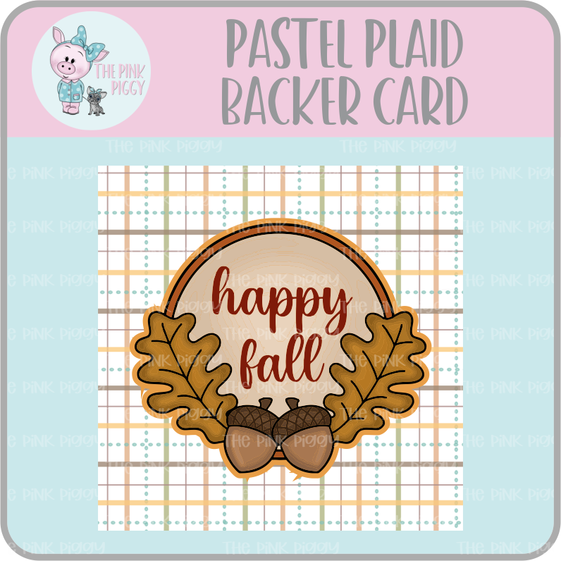 Pastel Plaid Cookie Card