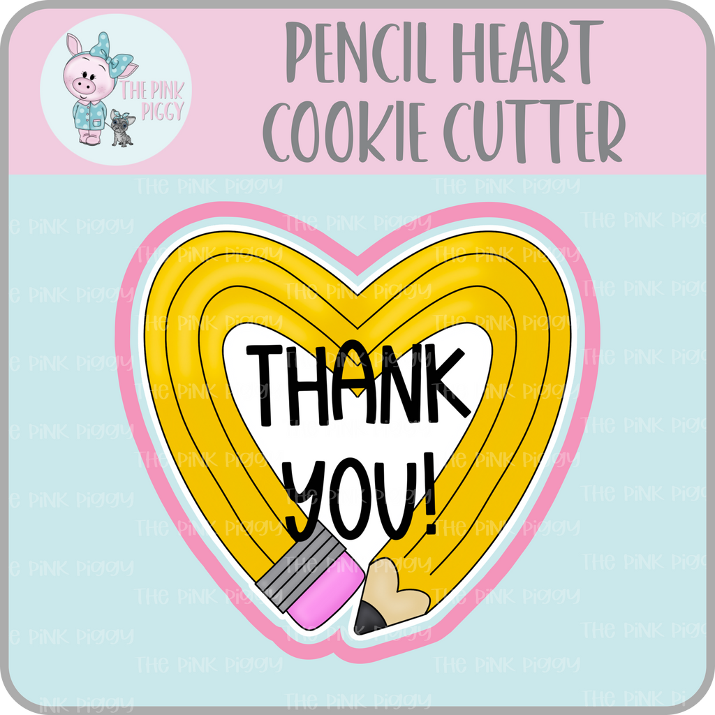 Pencil Heart Cookie Cutter