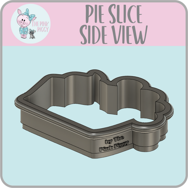 Pie Slice Side View Cookie Cutter & STL File