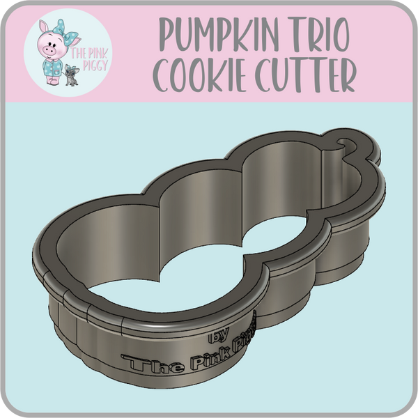 Pumpkin Trio Cookie Cutter & STL File