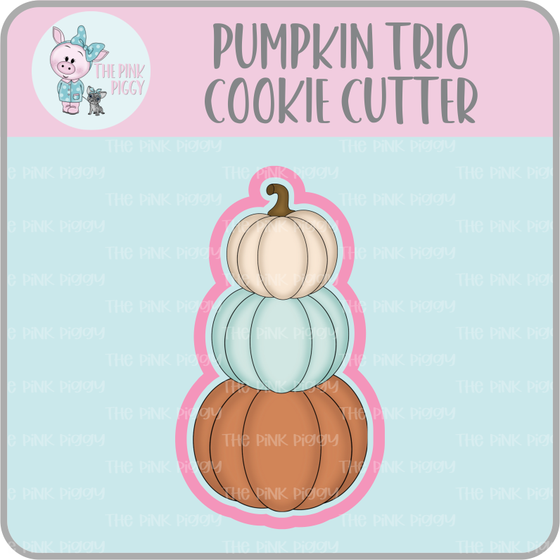 Pumpkin Trio Cookie Cutter & STL File