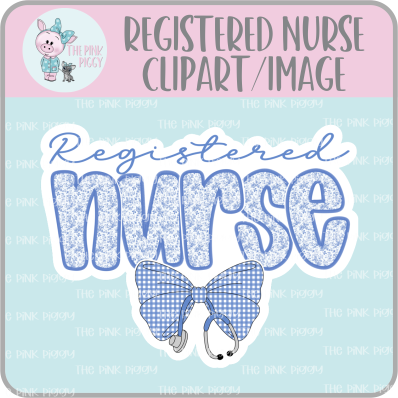 Registered Nurse with Bow Clipart/Image