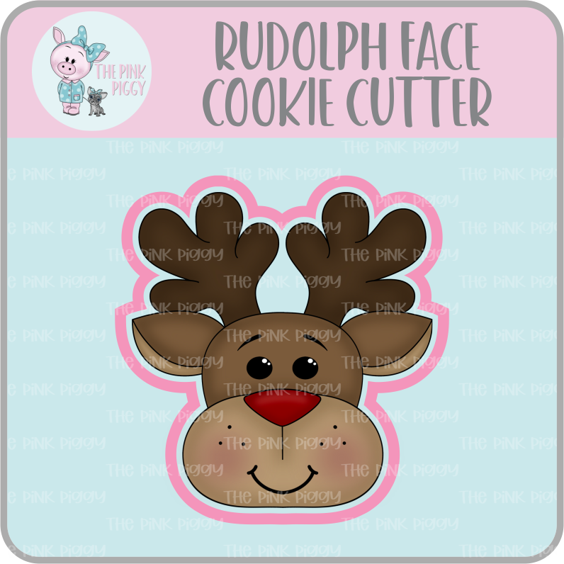 Rudolph Face Cookie Cutter & STL File