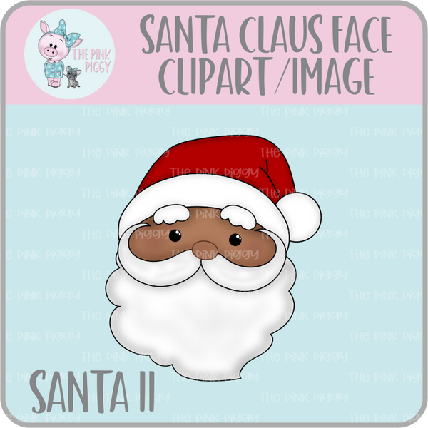 Santa Face Clipart/Image/Printer File for Eddie