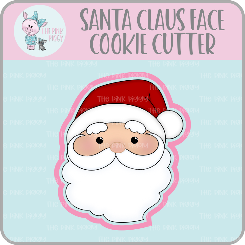 Santa Face Cookie Cutter & STL File