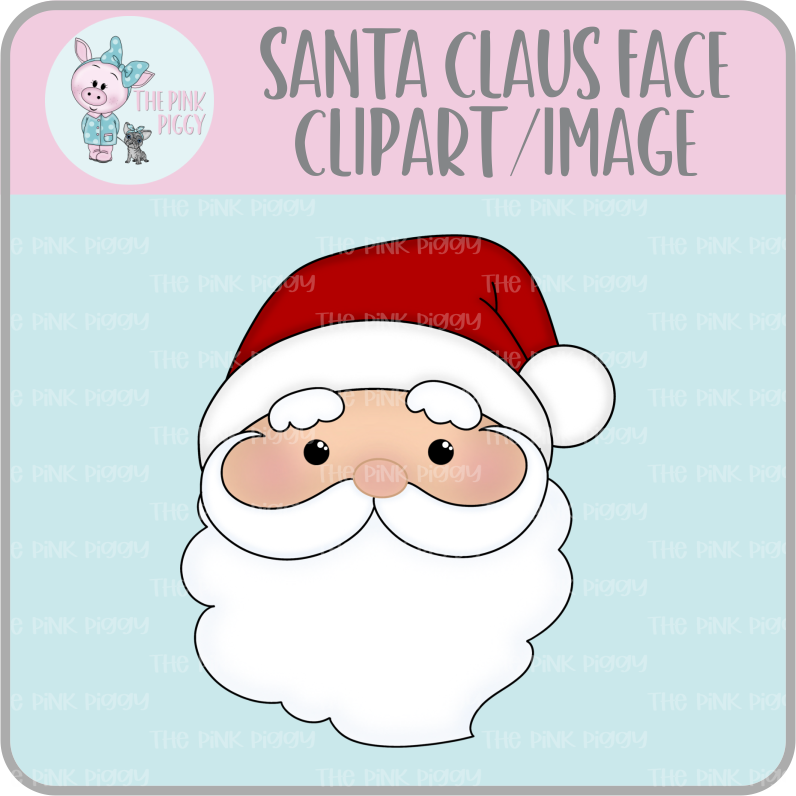 Santa Face Clipart/Image/Printer File for Eddie