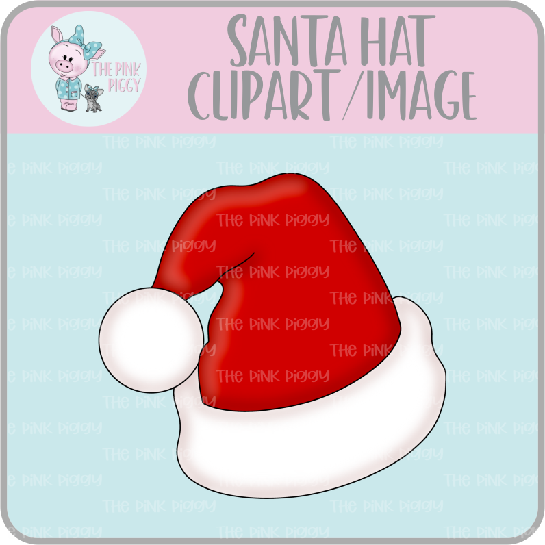 Santa Hat Clipart/Image/Printer File for Eddie