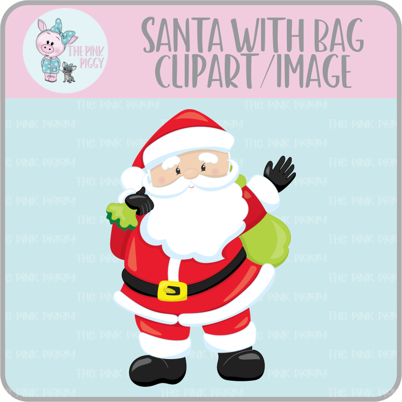 Santa Claus with Bag Clipart/Image