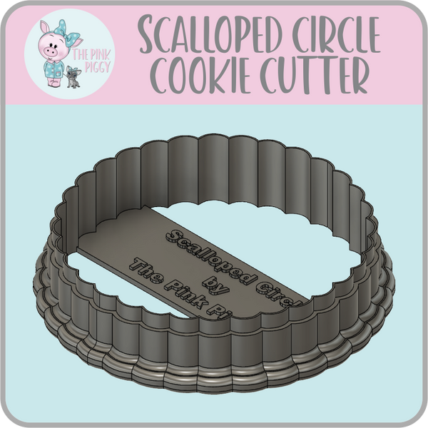 Scalloped Circle Cookie Cutter & STL File