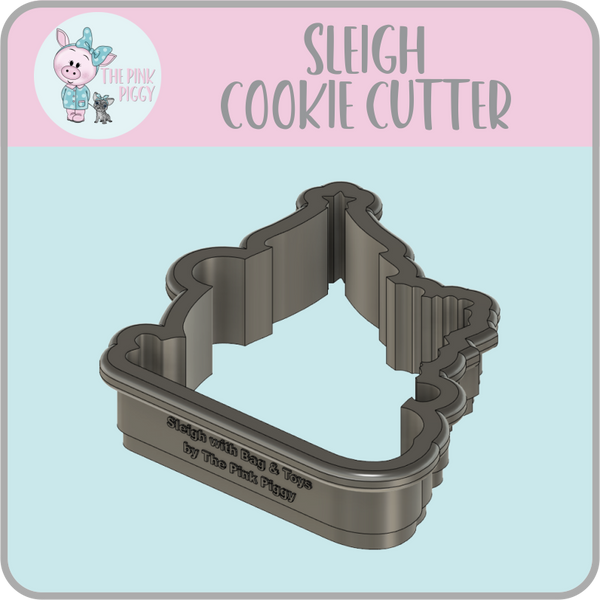 Santa's Sleigh Cookie Cutter & STL File