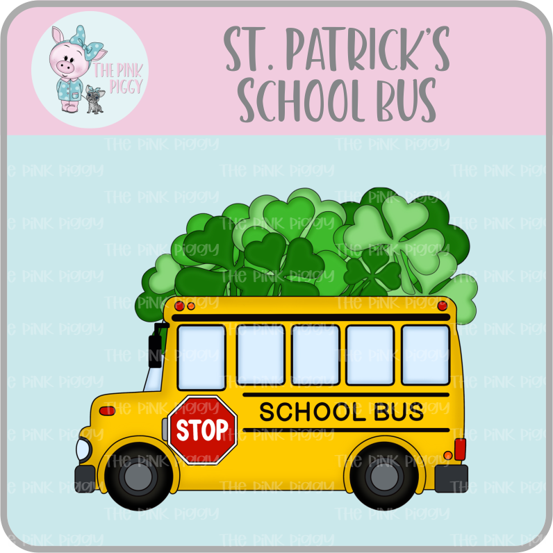 St. Patty's Ambulance & School Bus Clipart/Image/Printer File for Eddie