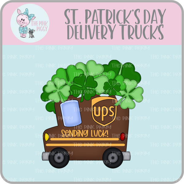 St. Patty's Delivery Truck Clipart/Image/Printer File for Eddie