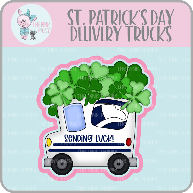 St. Patty's Delivery Truck Cookie Cutter & STL File